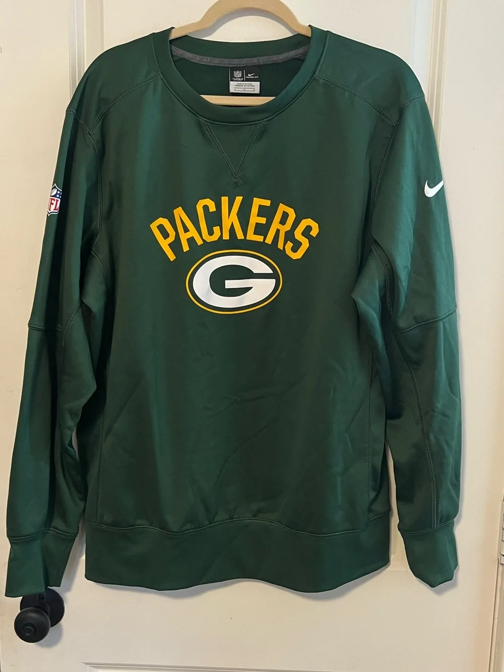 Nike NFL On Field Apparel Green Bay Packers Crewneck Sweatshirt